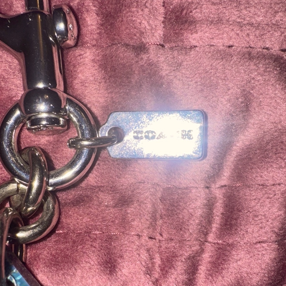 COACH Signature Star Bag Charm in ATLANTIC / SILVER F32228 NWOT rare! - Picture 2 of 7
